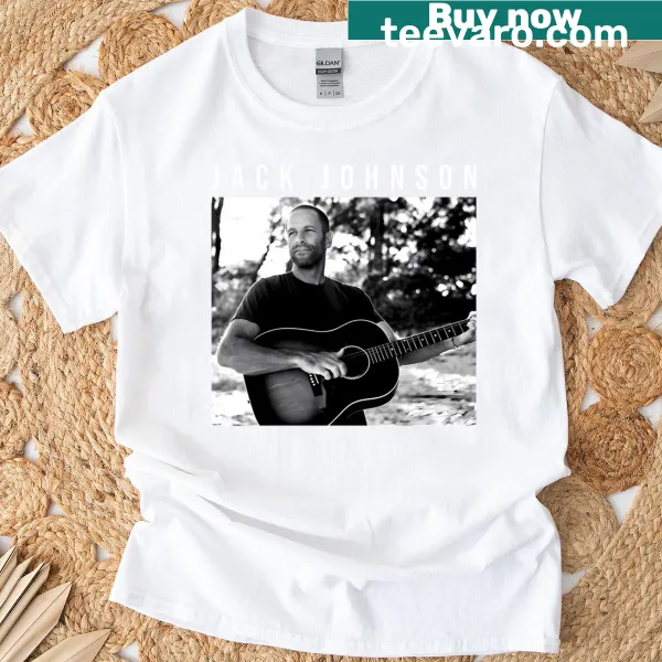 Illustrated T-shirt featuring Jack Johnson, the singer-songwriter.
