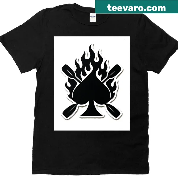 Kayaking graphic t-shirt featuring a paddler and waves