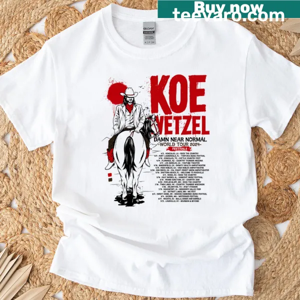 Stylish T-shirt featuring a bold design inspired by Koe Wetzel's music.