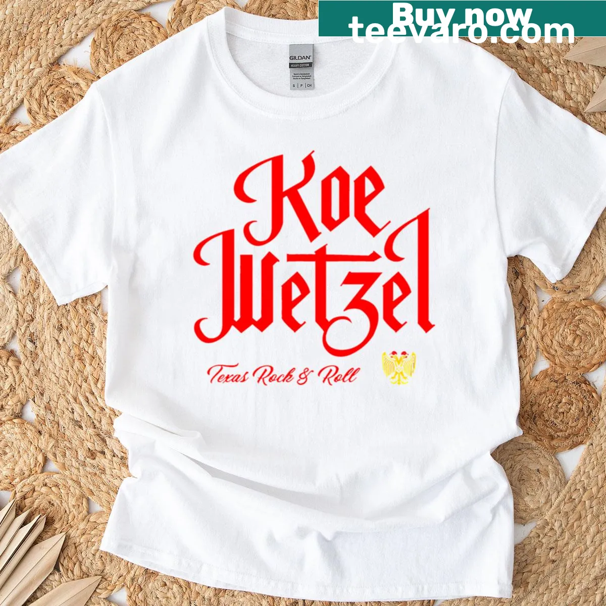 Bold Koe Wetzel design T-shirt featuring artistic graphics related to his music — on a men's t-shirt