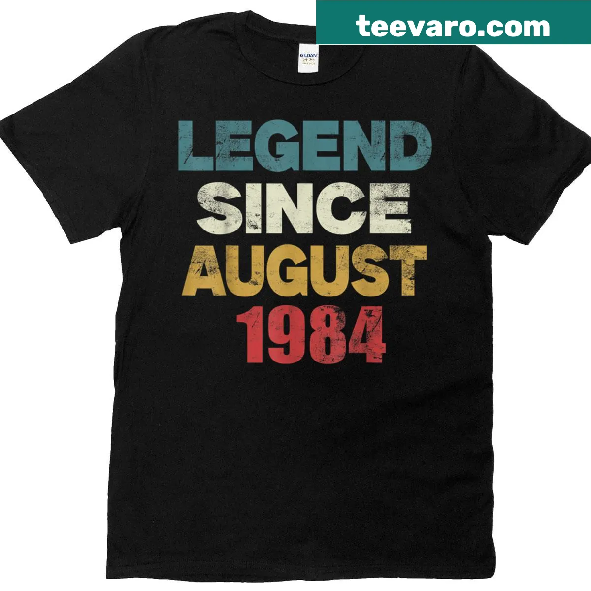Commemorative shirt for 1984 birthdays featuring the word Legend — on a men's t-shirt