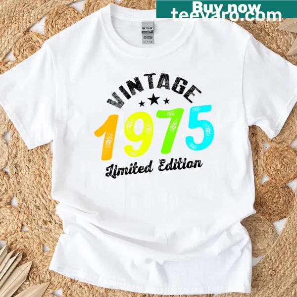 Limited edition vintage T-shirt celebrating the year 1975