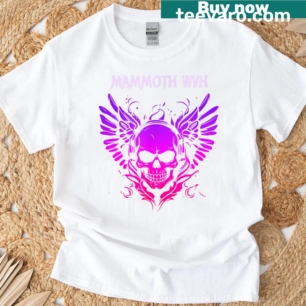 Vintage-style T-shirt with a funny skull design related to music — on a men's t-shirt