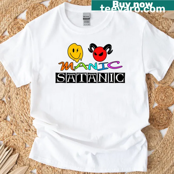 Manic Satanic oversized logo graphic T-shirt