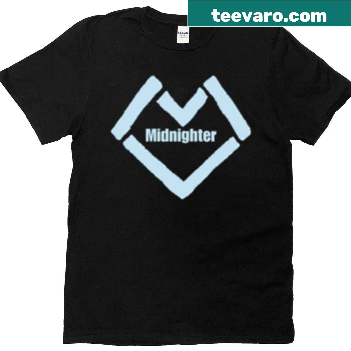 Midnighter superhero graphic T-shirt — on a men's t-shirt