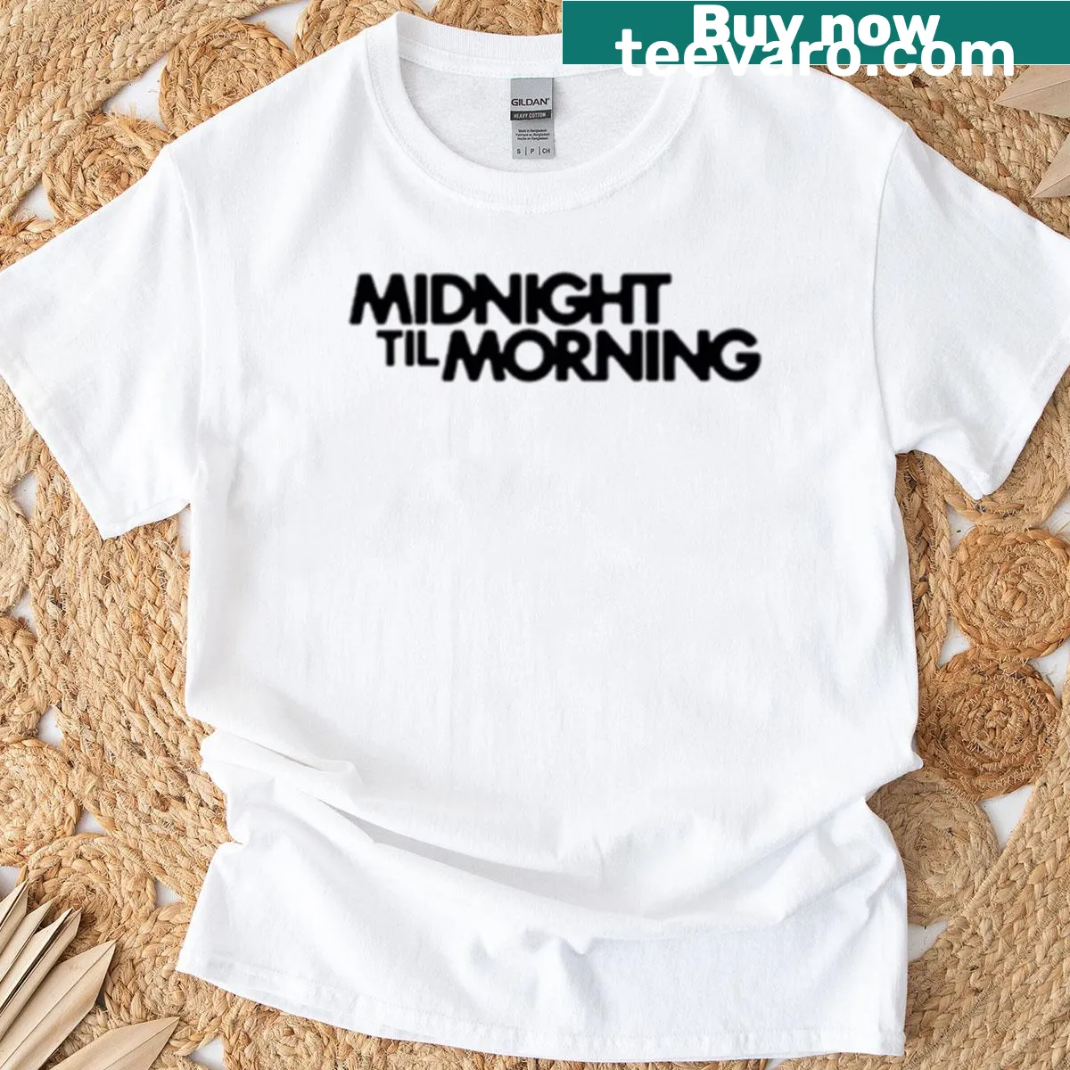 T-shirt displaying the MTM logo on a white background — on a men's t-shirt