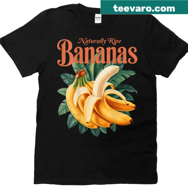 Retro banana graphic on the back of a playful t-shirt