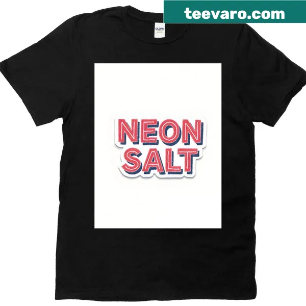 Bold typography T-shirt with Neon Salt 2 graphic