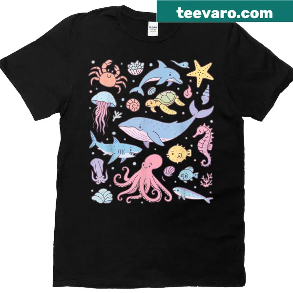 Vintage dolphin graphic t-shirt inspired by ocean life