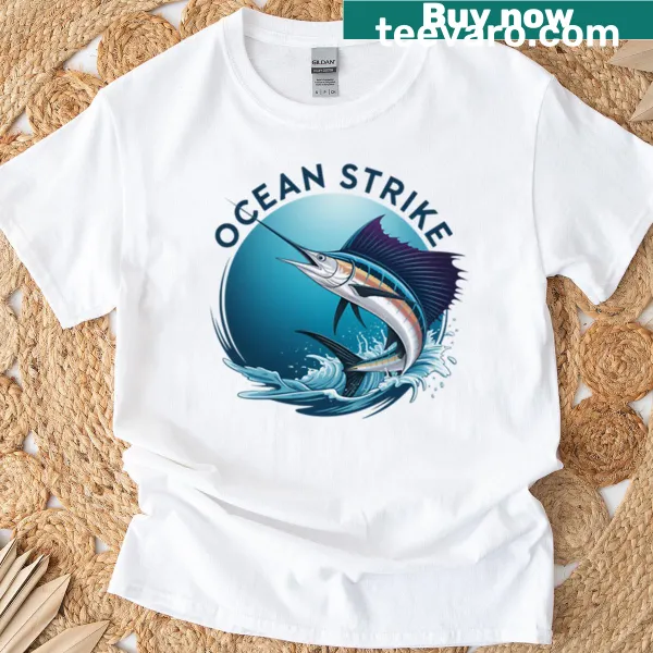 Vintage sailing-themed T-shirt illustrating the Pacific Ocean