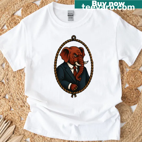Oversized T-shirt with Republican elephant emblem