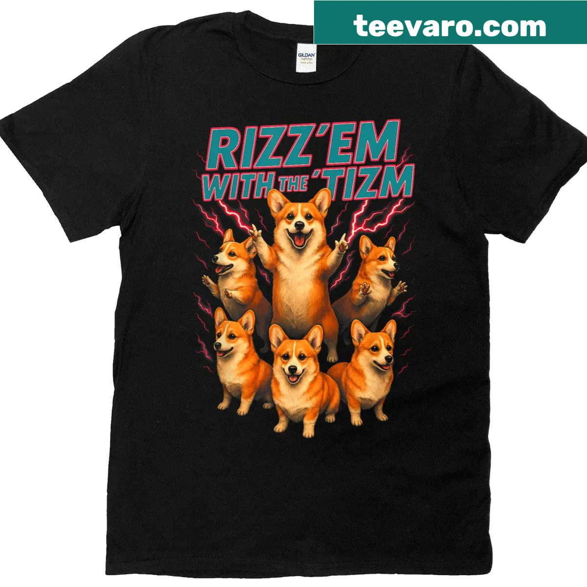 Graphic T-shirt for Corgi lovers with a humorous saying — on a men's t-shirt