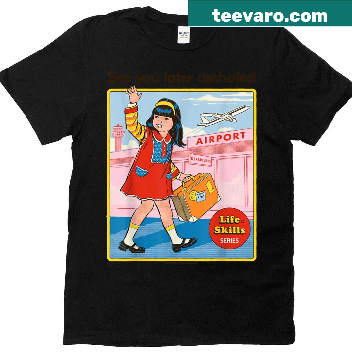 Sarcastic vintage humor t-shirt with playful text design — on a men's t-shirt