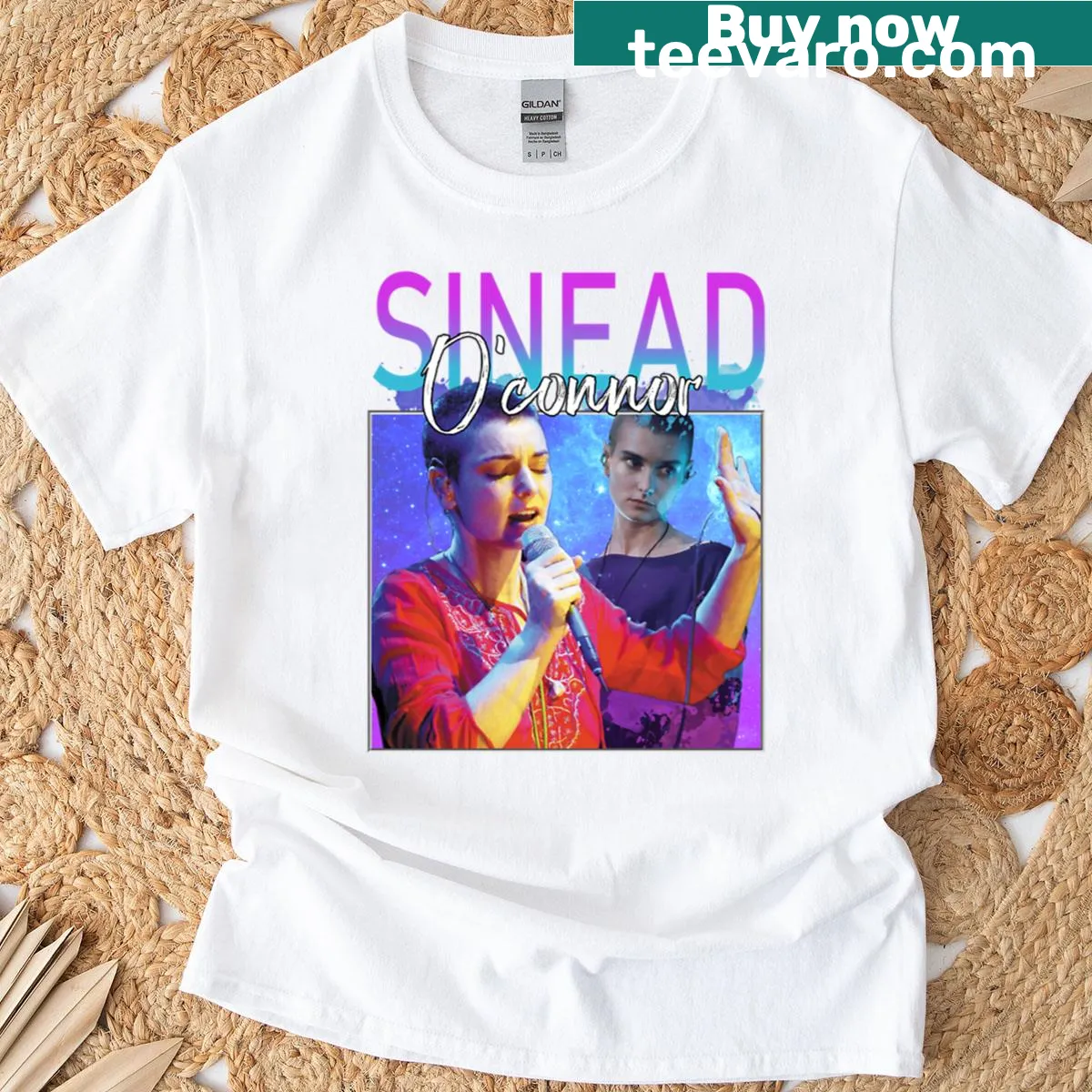 Vintage Sinead O'Connor t-shirt for music fans — on a men's t-shirt