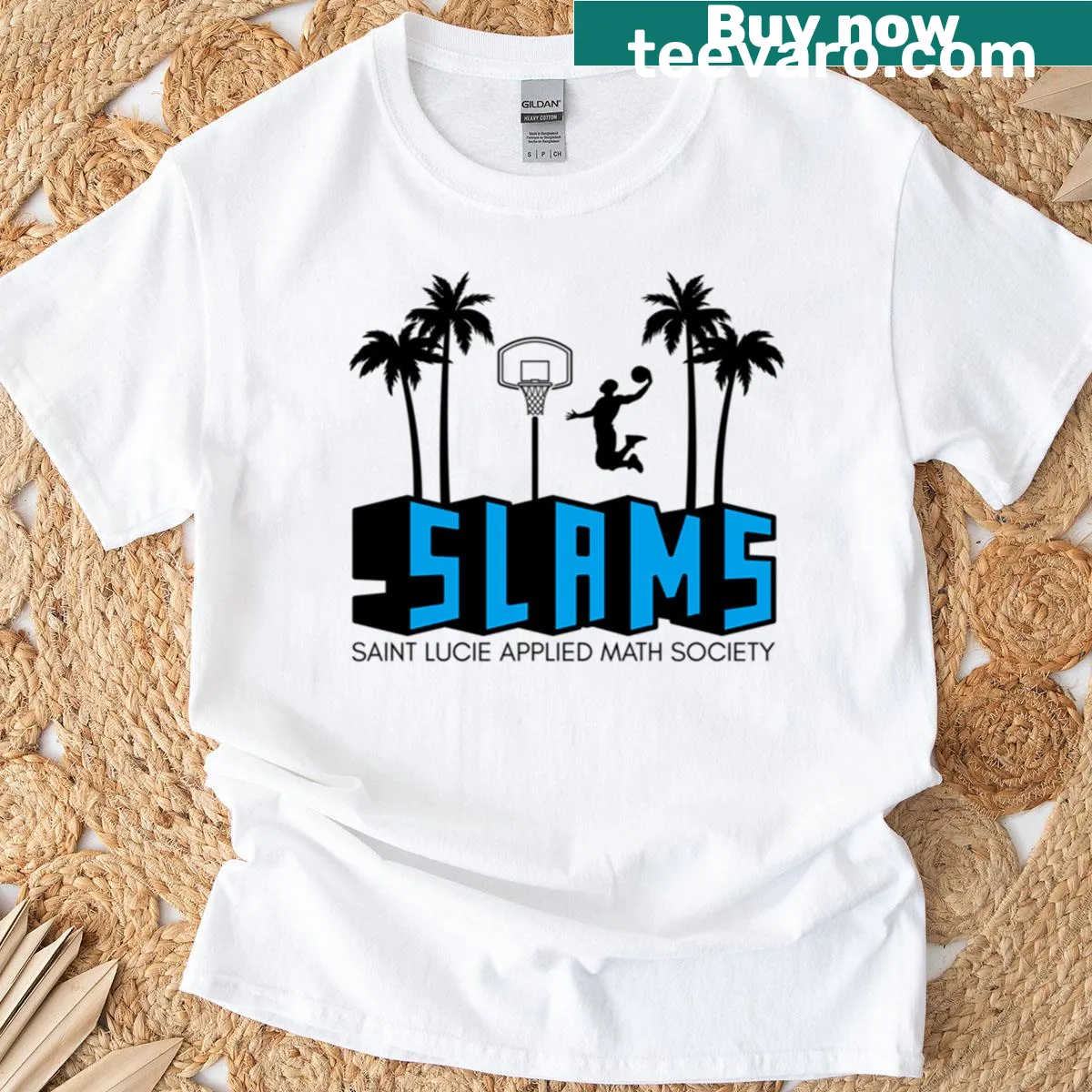 Oversized T-shirt featuring the minimalist Slams logo prominently — on a men's t-shirt
