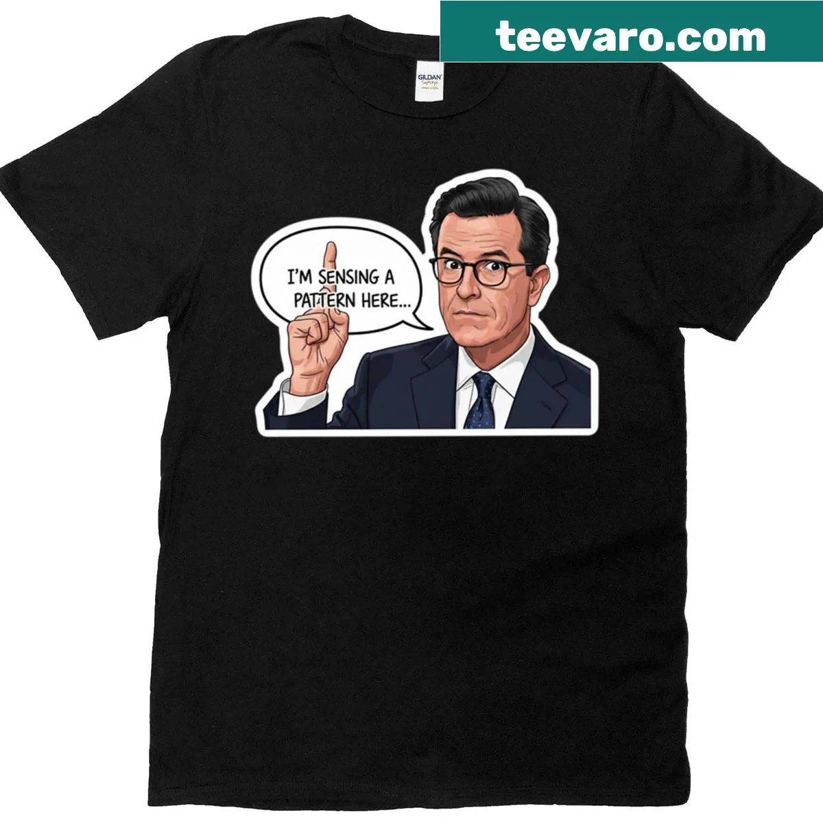 T-shirt featuring the phrase 'I'm Sensing A Pattern Here' in playful typography. — on a men's t-shirt