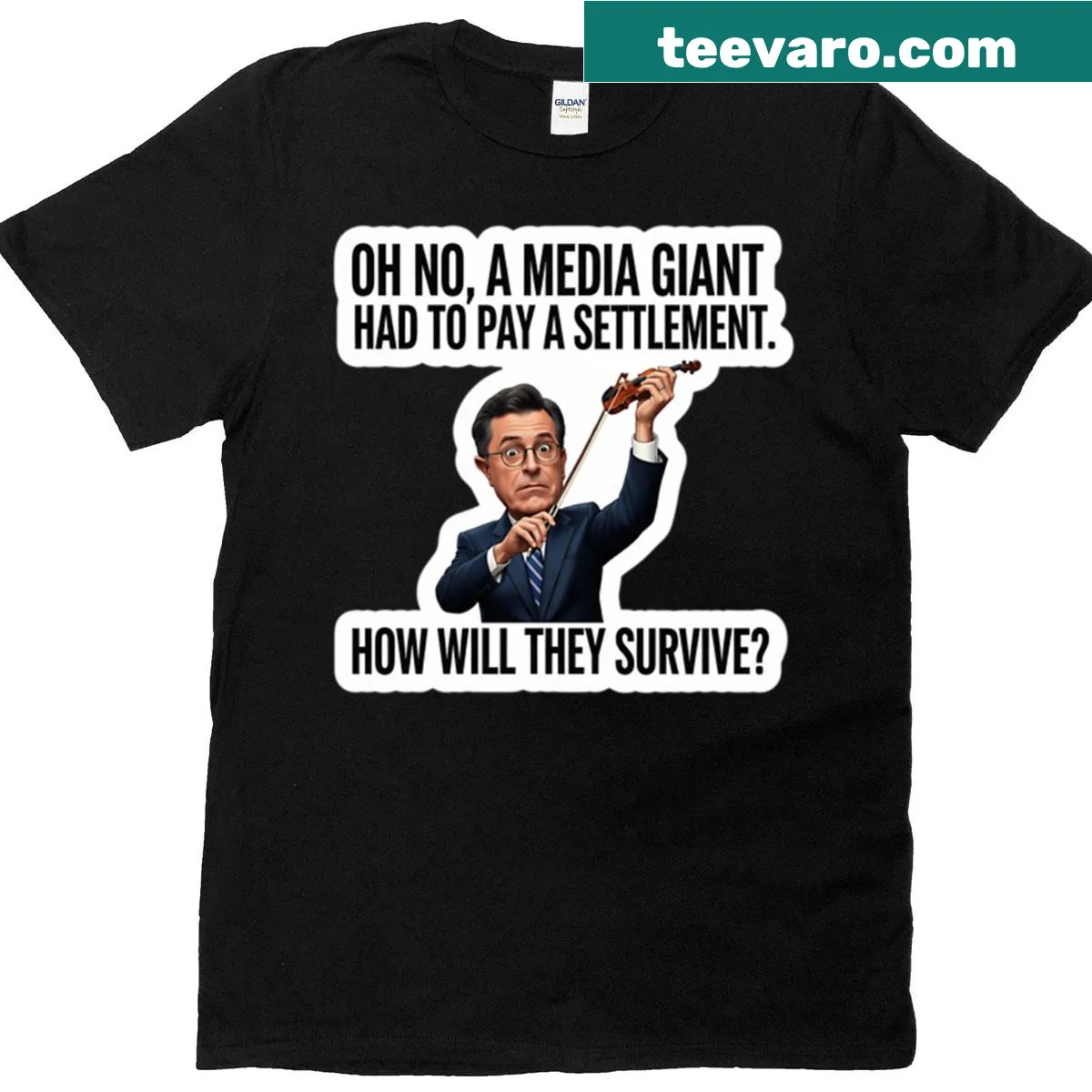 Oh No meme t-shirt featuring Stephen Colbert's comedic phrase — on a men's t-shirt
