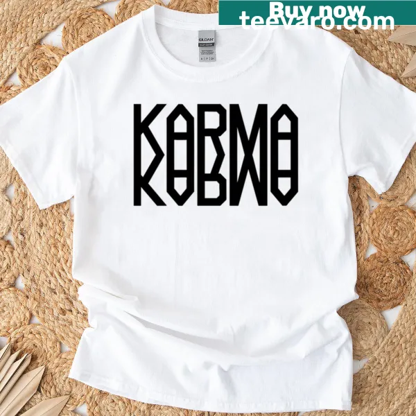 Karma logo T-shirt celebrating the band Stray Kids