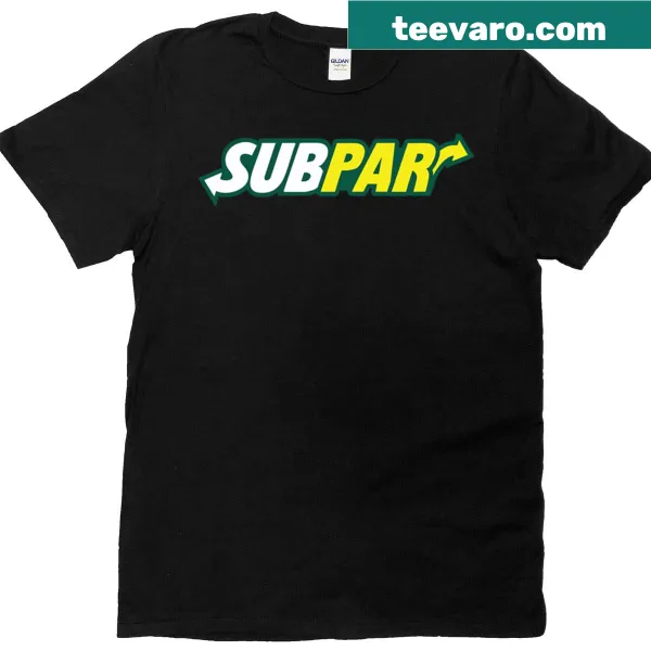 Humorous logo parody design on a T-shirt