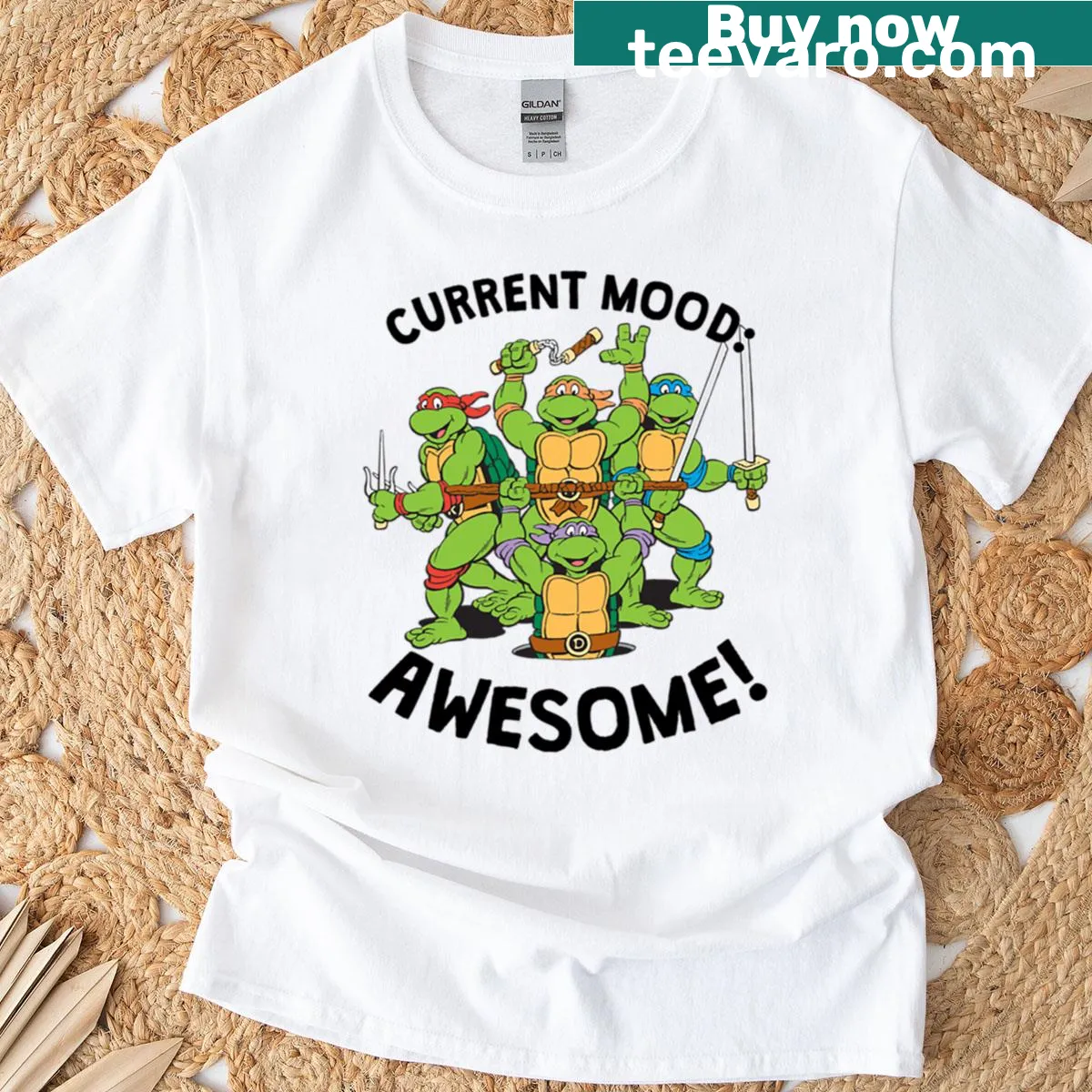 Big logo t-shirt featuring the Teenage Mutant Ninja Turtles for fans — on a men's t-shirt