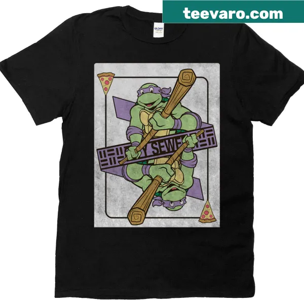Vintage T-shirt featuring Donatello's Card City Sewer logo from TMNT