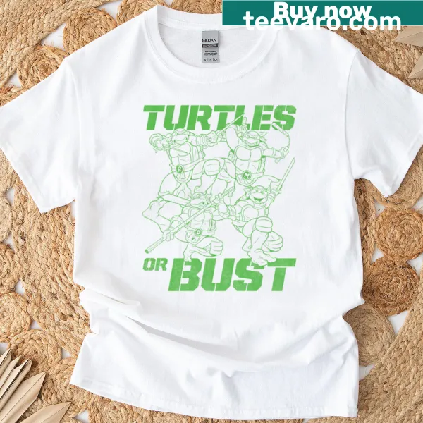 Teenage Mutant Ninja Turtles outline big chest logo T-shirt