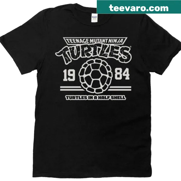Vintage collegiate logo T-shirt featuring Teenage Mutant Ninja Turtles