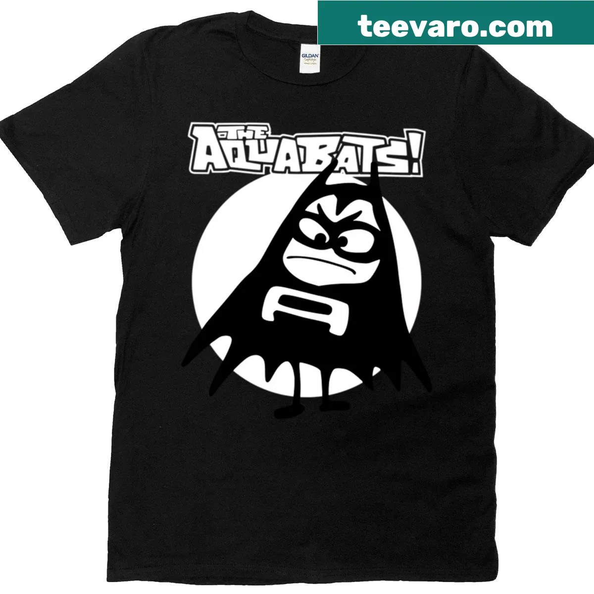 Playful T-shirt featuring The Aquabats logo — on a men's t-shirt