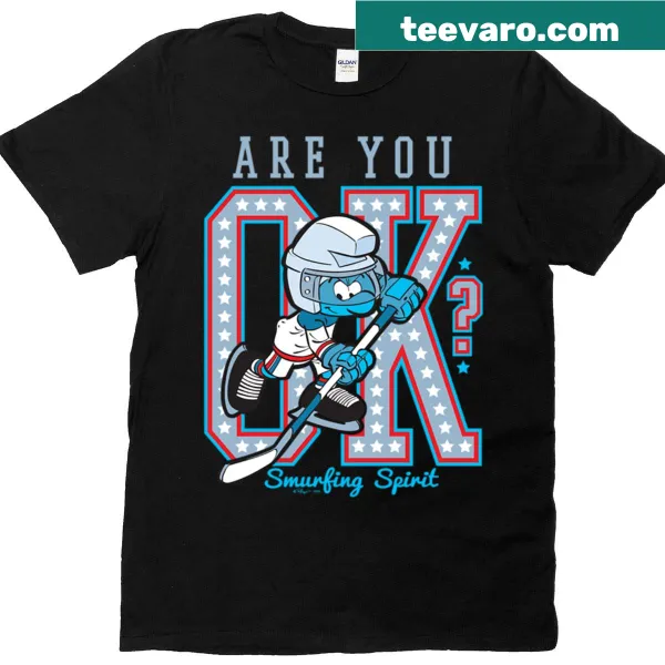 Smurfs logo with playful game spirit design on T-shirt