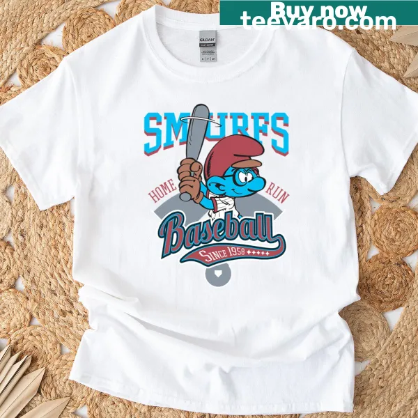 Smurfs Baseball T-shirt featuring Brainy Smurf logo