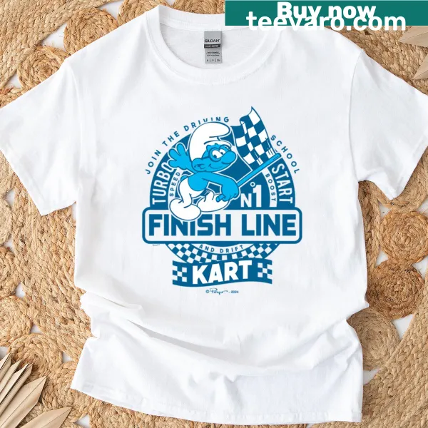 T-shirt featuring Brainy Smurf from The Smurfs driving school