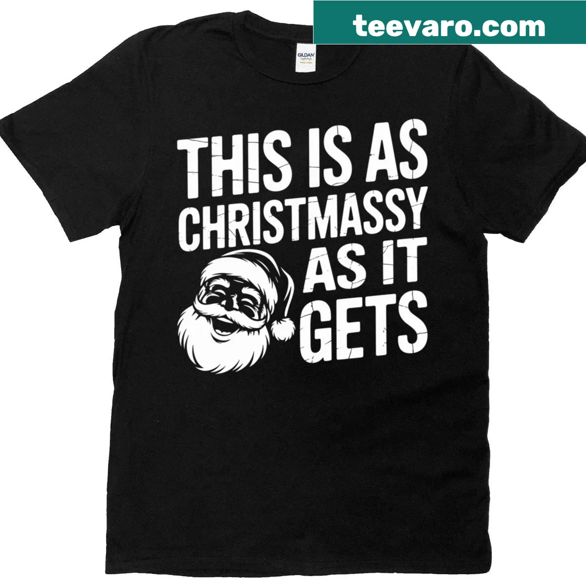 Sarcastic Christmas Santa graphic on a funny t-shirt — on a men's t-shirt