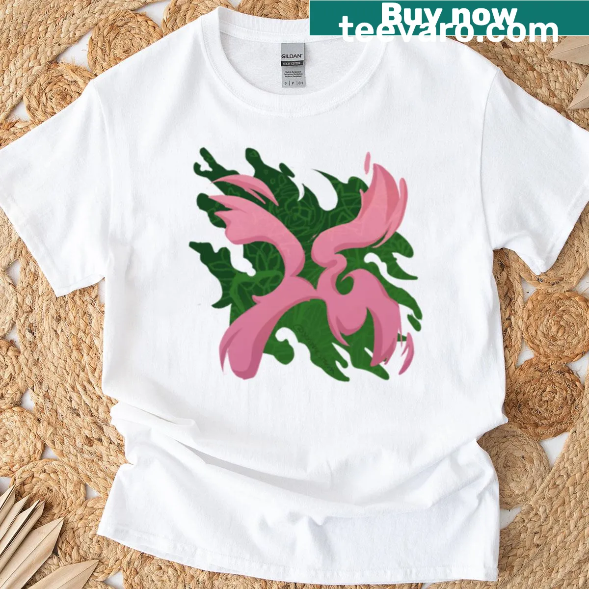 Music T-shirt featuring Tomorrow X Together logo and 'Temptation' text — on a men's t-shirt