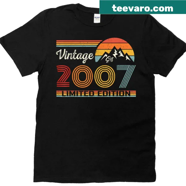 Vintage 2007 Limited Edition 18th Birthday T-shirt design