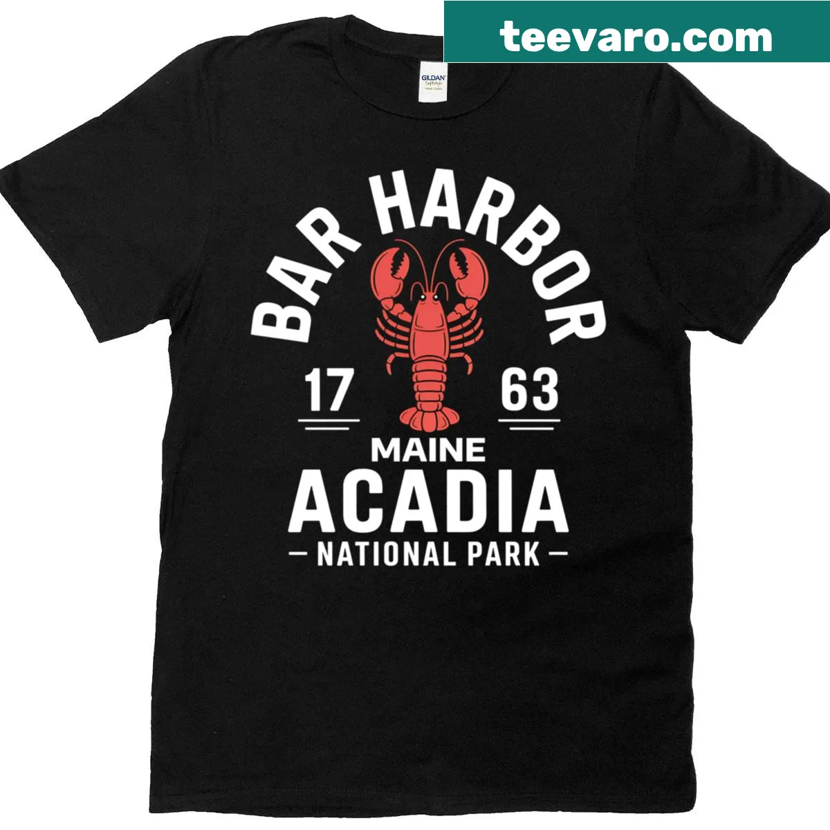Funny vintage lobster shirt inspired by Acadia National Park — on a men's t-shirt