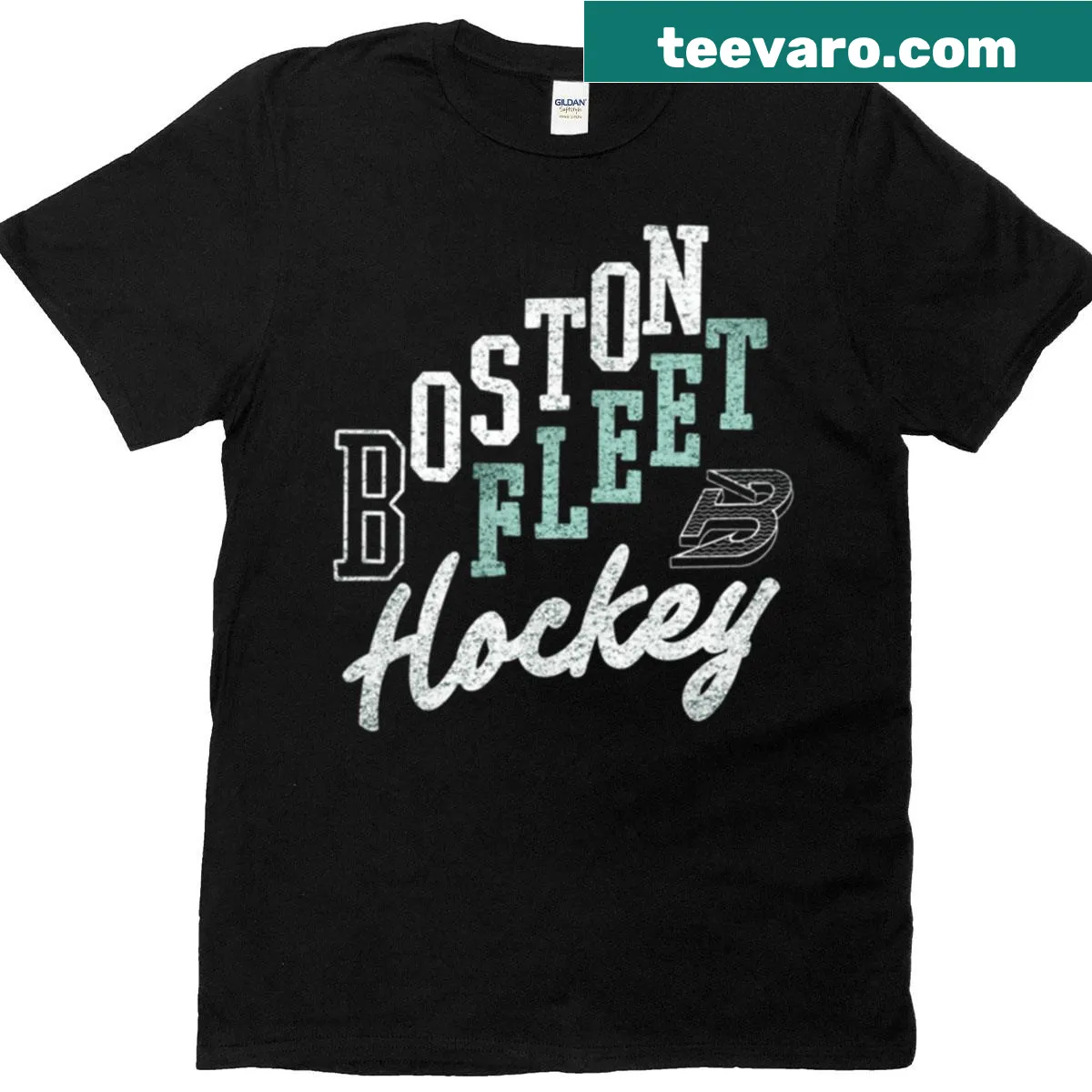 Vintage logo t-shirt featuring the Boston Fleet design — on a men's t-shirt