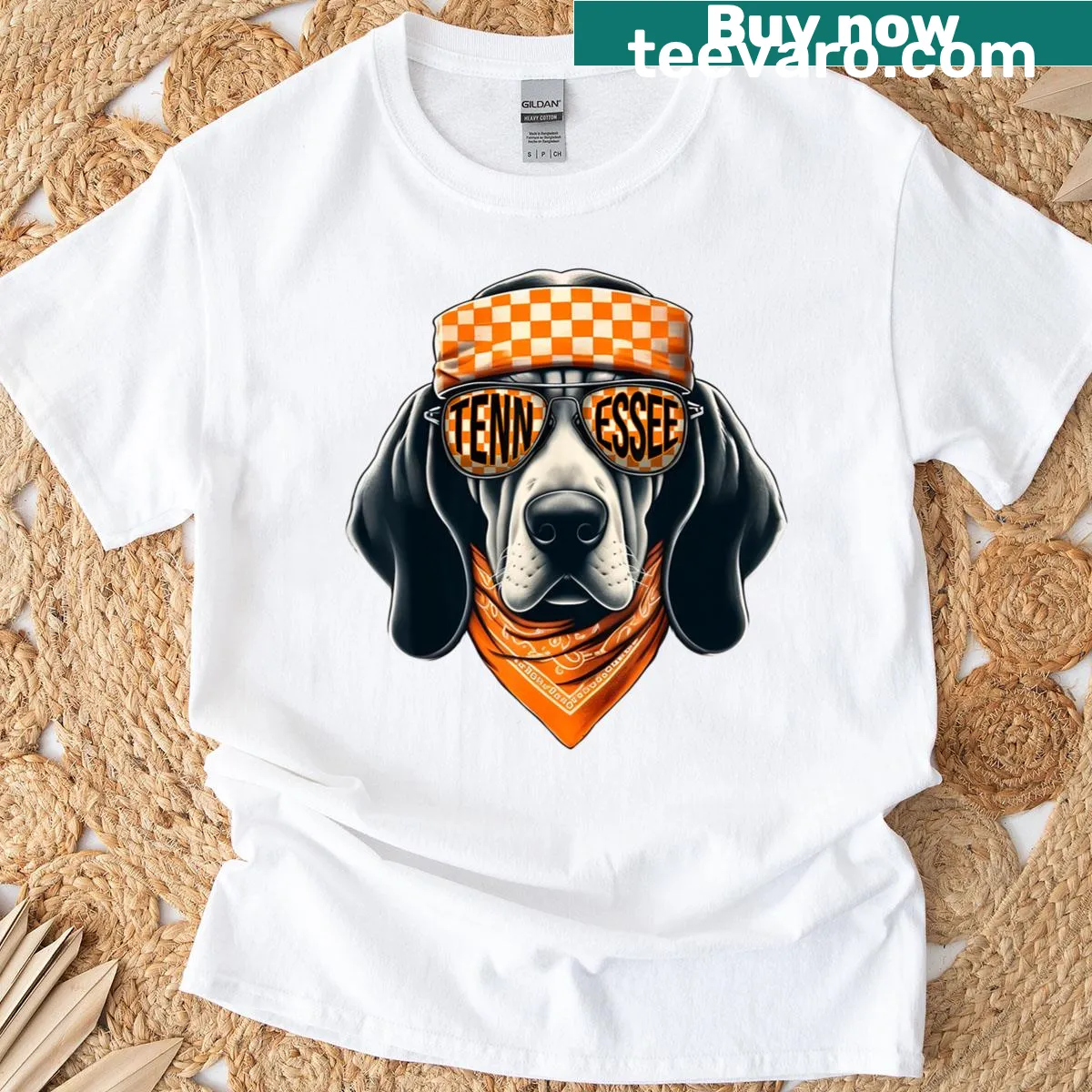 Vintage Tennessee dog lover t-shirt with a charming dog graphic — on a men's t-shirt
