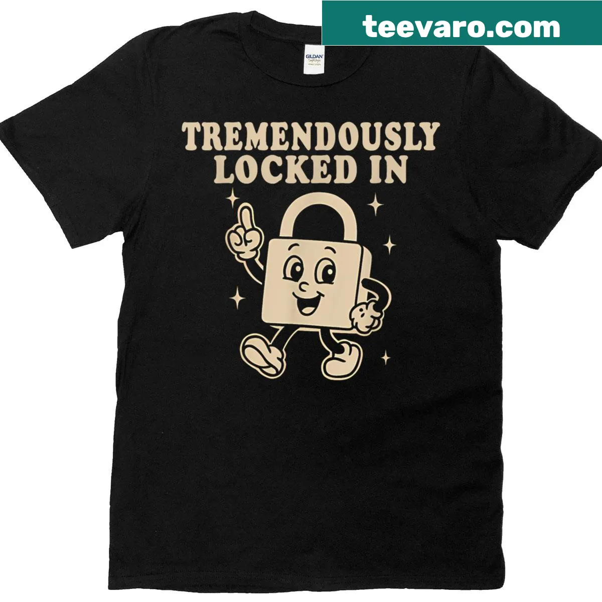 Vintage hand-lettered t-shirt with motivational phrase — on a men's t-shirt