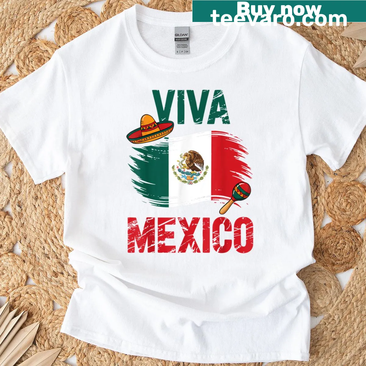 Mexican flag pride t-shirt for Independence Day — on a men's t-shirt