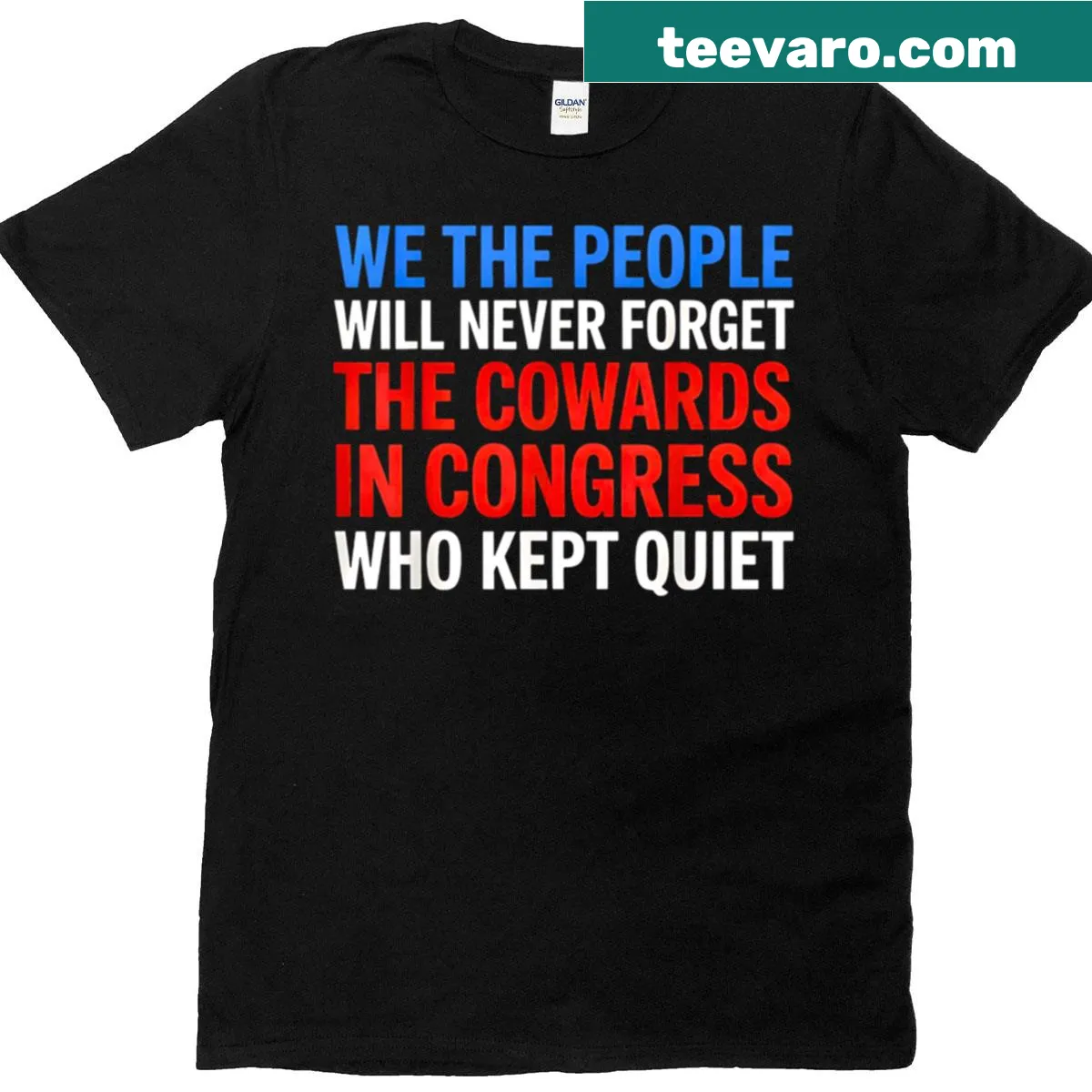 Political t-shirt with text about Congress accountability — on a men's t-shirt