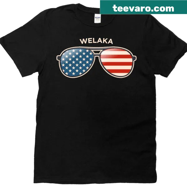 Vintage sunglasses with American flag graphic