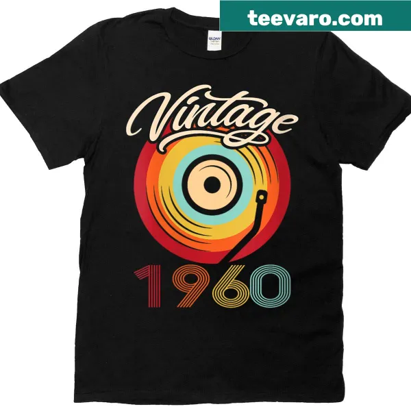 Vintage distressed tee featuring a vinyl record design for music lovers