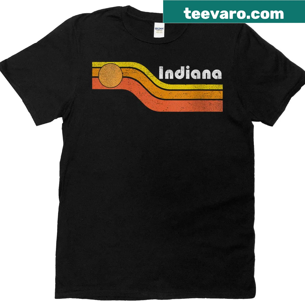 Vintage Indiana graphic T-shirt for women — on a men's t-shirt