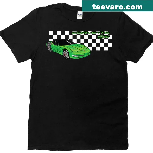Retro Z06-vette checkerboard graphic t-shirt