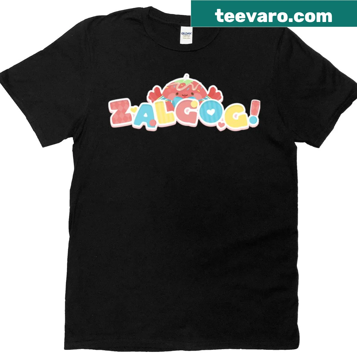 Oversized t-shirt featuring Zalgog logo graphic — on a men's t-shirt