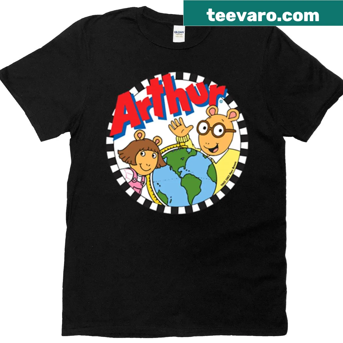 Cartoon design of Arthur Read from the classic TV show — on a men's t-shirt