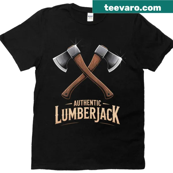 Vintage lumberjack design T-shirt with an authentic wood theme.