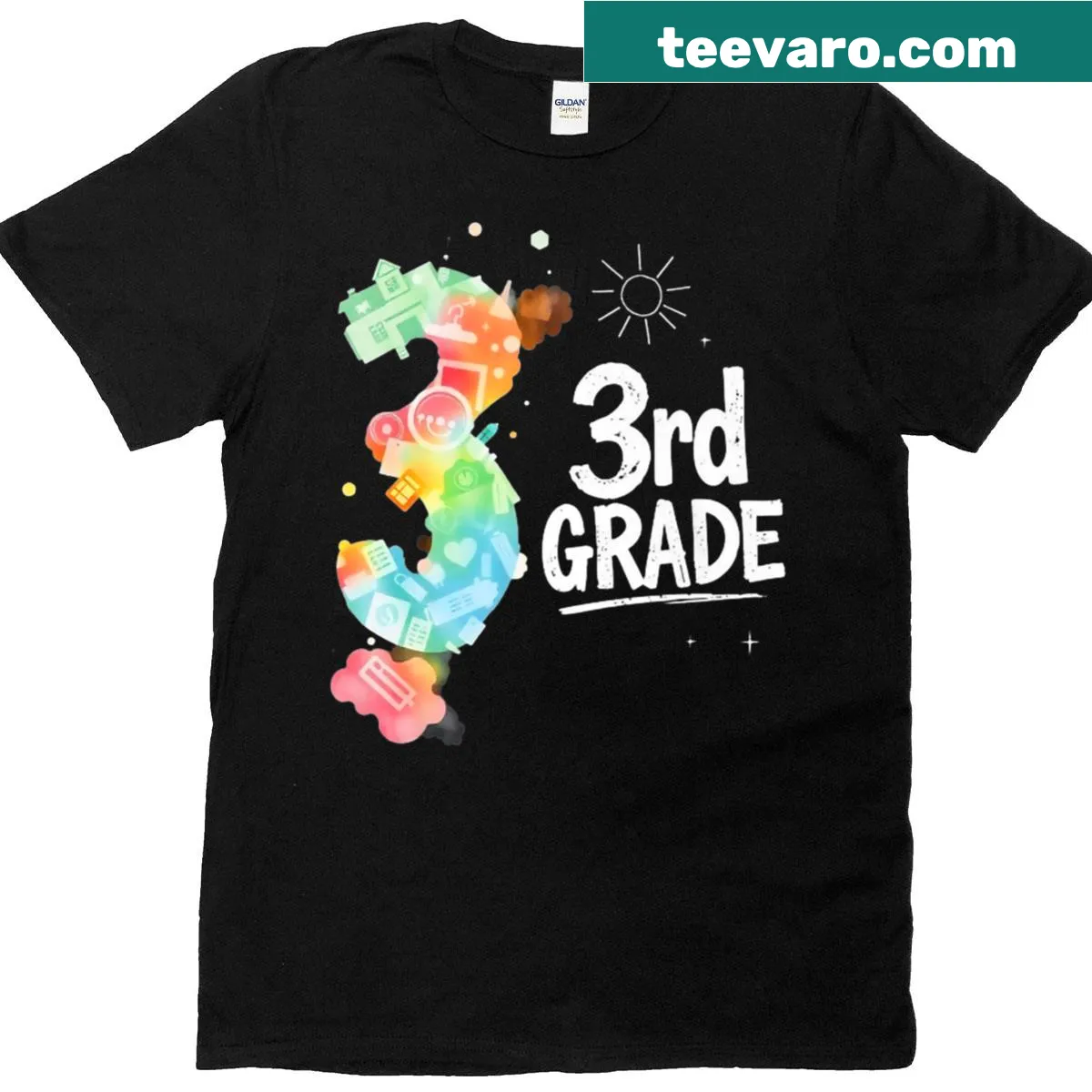 Back to school 3rd grade funny saying T-shirt — on a men's t-shirt