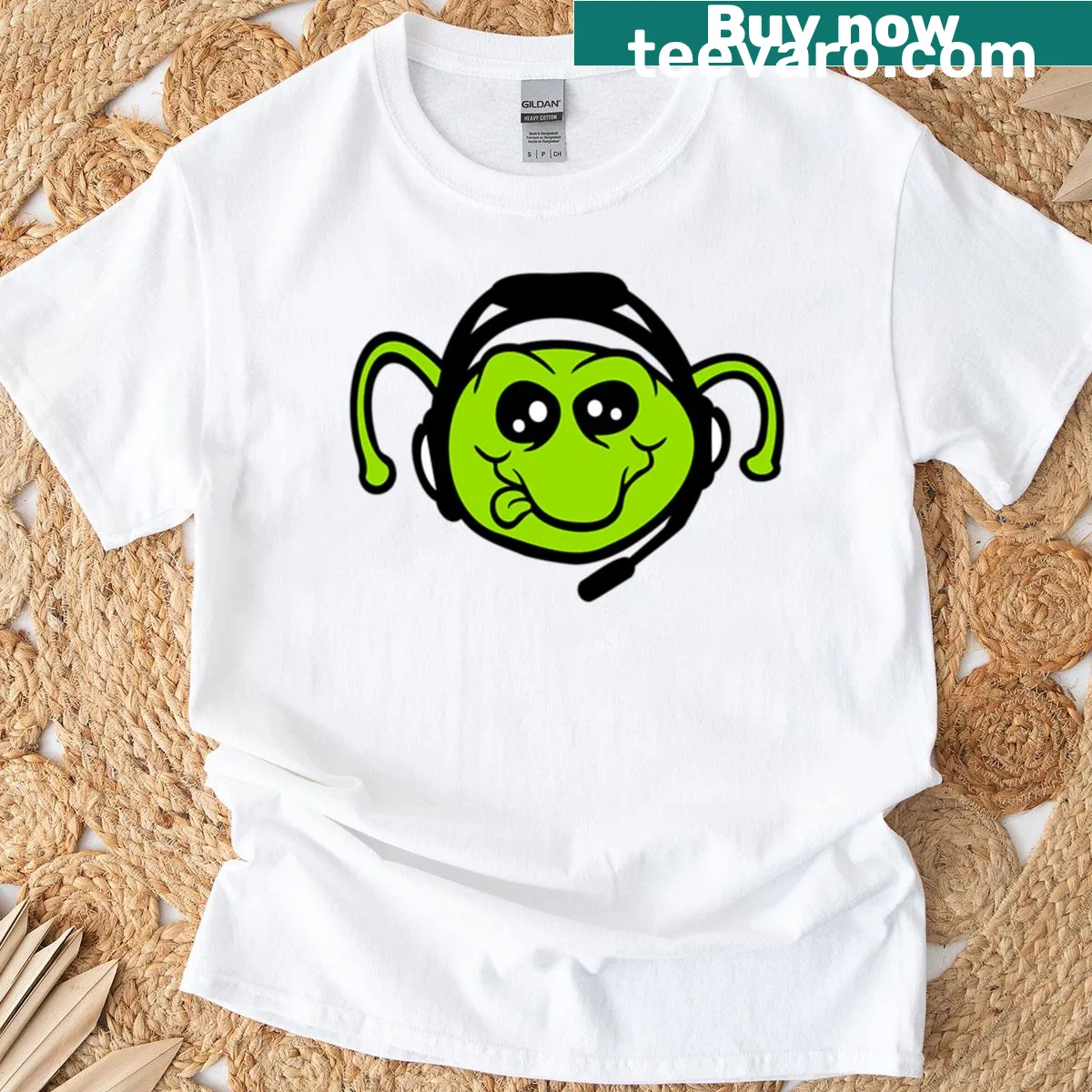 T-shirt with a caterpillar gamer character illustration. — on a men's t-shirt