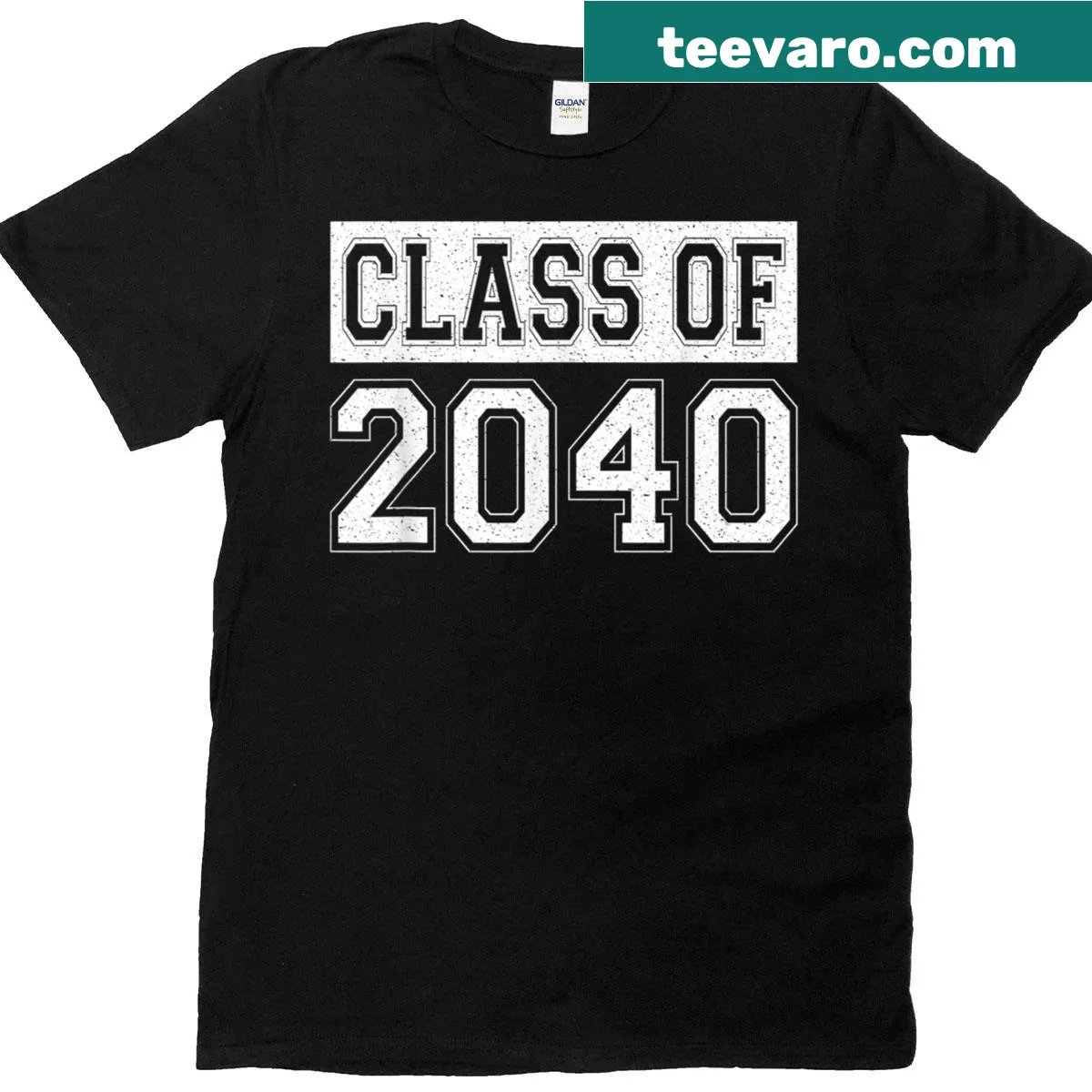 Vintage T-shirt for Class of 2040 featuring graduation year — on a men's t-shirt
